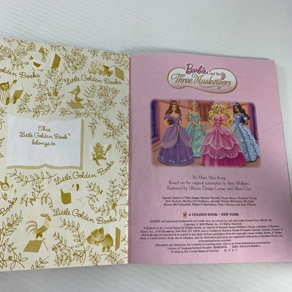 Little Golden Book Barbie and the Three Musketeers Ephemera Junk Journal - Picture 4 of 5